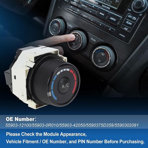 وحدة التحكم في المناخ لسخان A/C لسيارة Toyota RAV4 2006-2012 لسيارة Toyota Corolla 2009-2013 لوحة تبديل التحكم HVAC استبدال رقم 55903-12100 in Kuwait