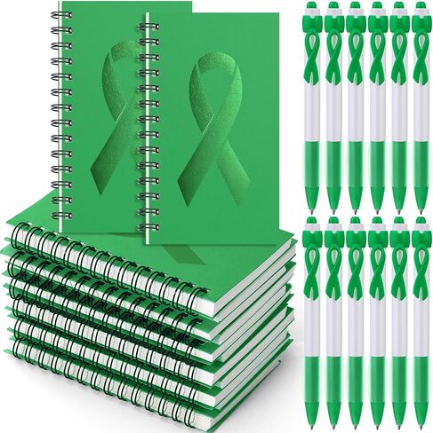 24 Pcs Pancreatic Cancer Awareness Notepads Purple Ribbon Retractable Pens Alzheimer Domestic Violence Overdose Animal Abuse Awareness for Society Charity Events Gifts(Purple) in Saudi Arabia