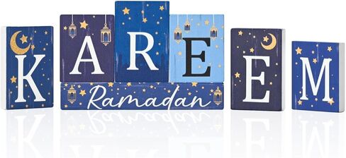 Smile 7Pcs Easter Decor Indoor Wooden Sign, Bunny Eggs Farmhouse Style Shelf Accents for Spring Holiday Home Decoration in Kuwait