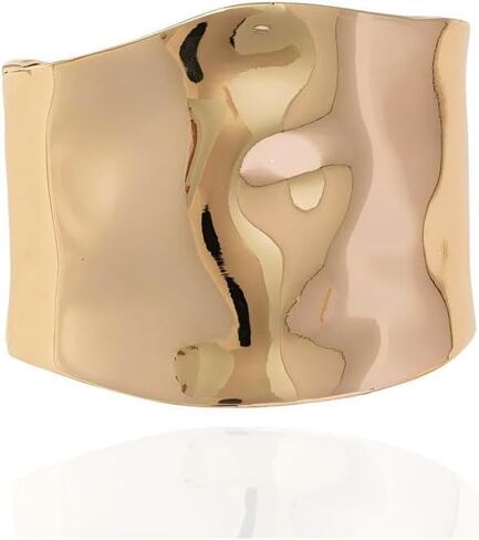 Ailiessy Chunky Cuff Bangle Bracelets Matte Gold Hammered Bracelets Wrap Wide Cuff Bracelet for Women Minimalist Statement Jewelry Gifts in Saudi Arabia