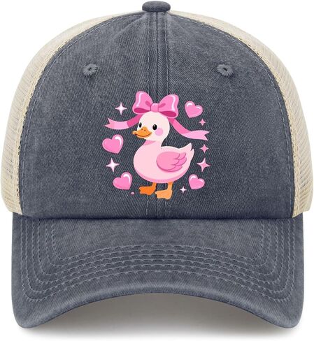 Gooses Coquette-Bows Valentines-Day Baseball Hats Funny Cap for Women in Saudi Arabia