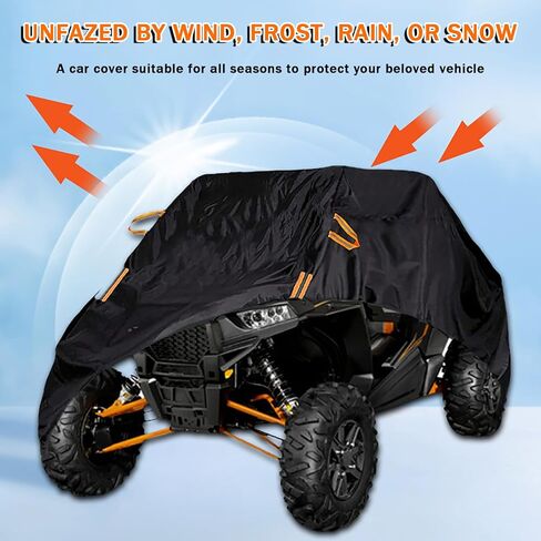 أغطية UTV للخدمة الشاقة لـ Can-Am Maverick R (240 حصان، 3 أسطوانات) 2024 - 2025، حماية أكسفورد 210D لجميع الأحوال الجوية جنبًا إلى جنب، أغطية تخزين خارجية مقاومة للماء للتمزق in Saudi Arabia