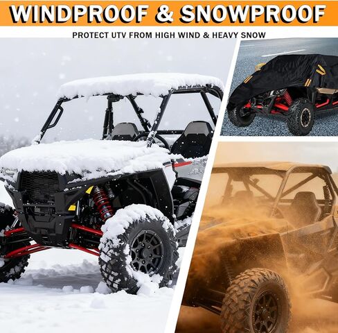 أغطية UTV للخدمة الشاقة لـ Can-Am Maverick R (240 حصان، 3 أسطوانات) 2024 - 2025، حماية أكسفورد 210D لجميع الأحوال الجوية جنبًا إلى جنب، أغطية تخزين خارجية مقاومة للماء للتمزق in Saudi Arabia