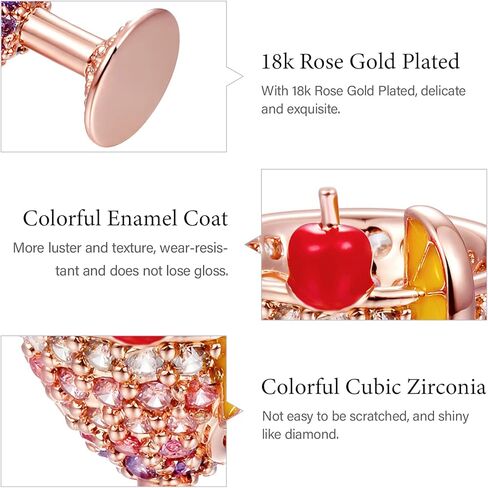 GNOCE Cocktail Charms Sterling Silver with Cherry and Lemon Slice I Love Cocktail Bead Charms 18k Rose Gold Plated fit Bracelet/Necklace Jewelry Gift for Women Mens… in Saudi Arabia