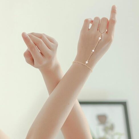 3 Pack Gold Hand Chain Bracelet Set for Women – Dainty Layered Finger Ring Bracelets, Boho Wrist Accessory for Wedding Prom Beach Party, Elegant Hand Jewelry Gift for Bridesmaids Daughter in Saudi Arabia