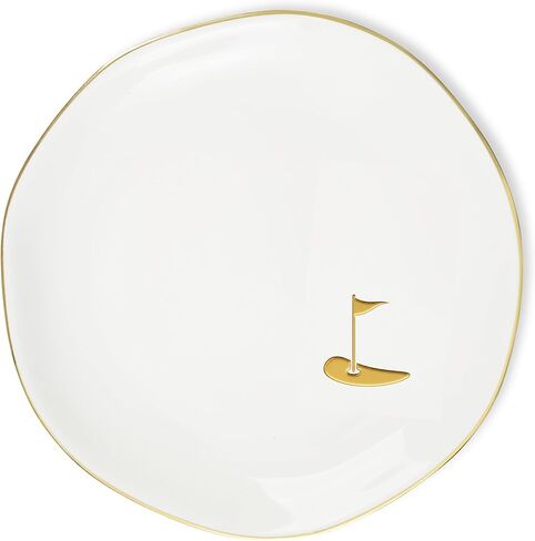 InnoBeta Golf Gifts for Women, Gifts for Golf Lovers - 4.75" Handcrafted Ceramic Ring Dish with Gold Trim, Decorative Trinket Dish for Rings Earrings Necklaces in Saudi Arabia