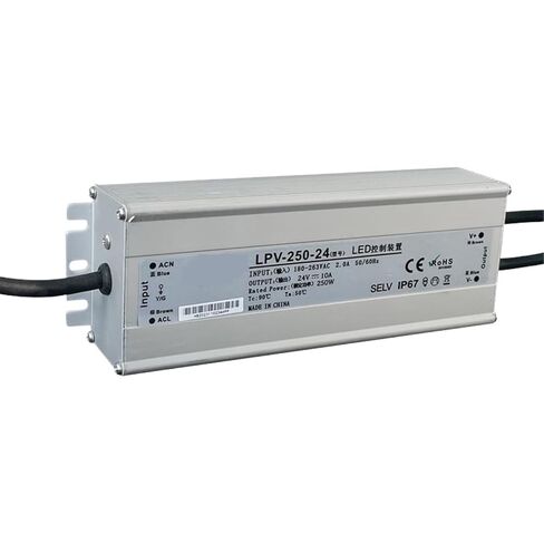 1 قطعة IP67 LPV 200 واط 250 واط 300 واط خارجي مقاوم للماء مفتاح إمداد الطاقة 180-2630VAC إلى 12 فولت 24 فولت تيار مستمر LED محول خارجي (LPV-200-24V 8.3A) in Saudi Arabia