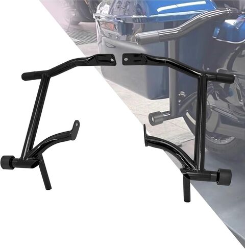 قضبان حماية من HDBUBALUS لحقيبة السرج من أجل Harley Touring Street Glide Road Glide Road King Electra Glide Ultra Limited CVO 2009-2025 (عجلة تزيين سوداء) in Saudi Arabia