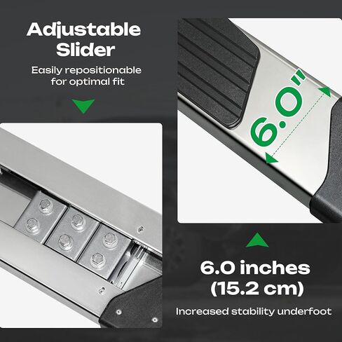 لوحات الجري متوافقة مع 2005-2023 Toyota Tacoma Double Cab 6 أقواس خطوات جانبية لـ 2019 2020 2022 Tacoma Crew Cab، 6.4 بوصة قضبان خطوة من الفولاذ المقاوم للصدأ Nerf، وليس لـ SR5 in Kuwait
