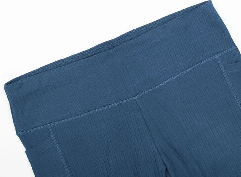 Lildy High-Rise Solid Ribbed Knit Leggings with Pockets in Saudi Arabia