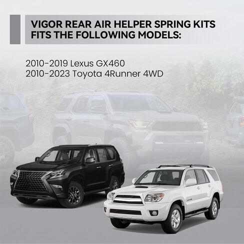 VIGOR 1000 Air Spring Bags Suspension Kit for 2010-2023 Toyota 4Runner 4WD and 2010-2019 GX460 Pickups, Rear Air Spring Kit OE Replace# 60804 in Saudi Arabia