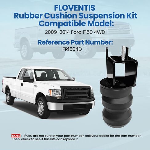 طقم تعليق وسادة مطاطية 2 قطعة لشاحنات بيك اب 2009-2014 Ford F-150 4WD OEM استبدال FR1504D مجموعة نوابض مساعدة مطاطية خلفية للسيارة (7X1261) in Saudi Arabia