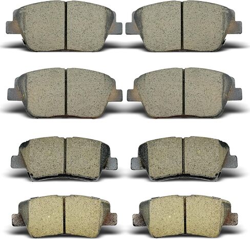 8pcs Brake Pads Set Ceramic Brake Pads Compatible with 2011-2014 Hyundai Sonata, 2011-2014 Kia Optima in Saudi Arabia