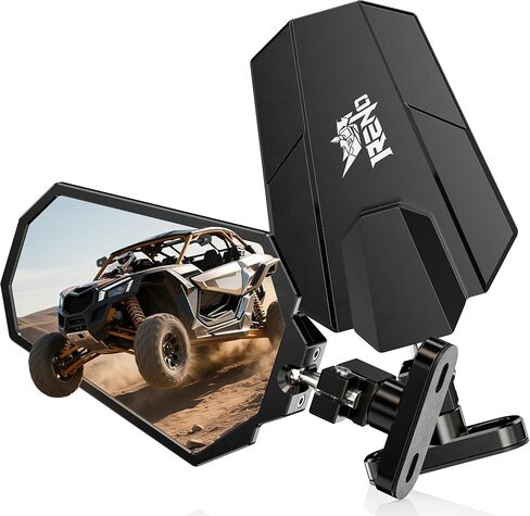 مرايا جانبية RENO X3، مرايا رؤية خلفية من الألومنيوم CNC للخدمة الشاقة UTV متوافقة مع 2017-2025 Maverick X3 Max Xds Xrs Xmr Xrc Turbo RR، استبدال OEM #715002898 (أسود، حزمة من 2) in Saudi Arabia
