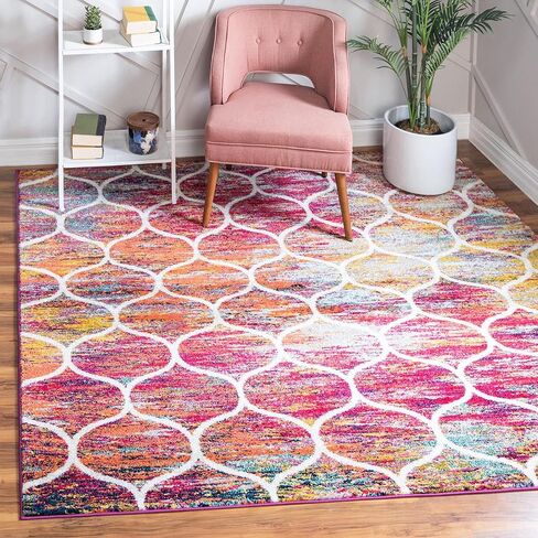 Rugs.com سجادة مجموعة Lattice Frieze - سجادة متوسطة حمراء مقاس 2 × 6 بوصة مثالية لغرف المعيشة وغرف الطعام الكبيرة ومخططات الأرضيات المفتوحة in Kuwait