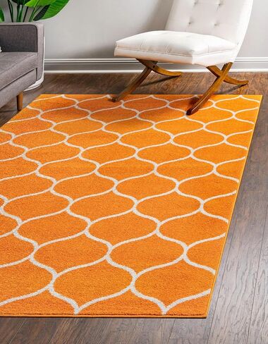 Rugs.com سجادة مجموعة Lattice Frieze - سجادة متوسطة حمراء مقاس 2 × 6 بوصة مثالية لغرف المعيشة وغرف الطعام الكبيرة ومخططات الأرضيات المفتوحة in Kuwait