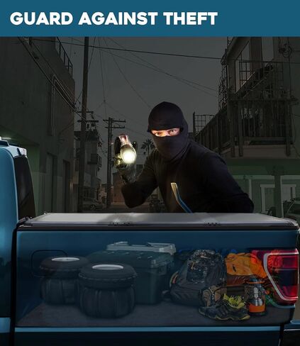 غطاء تونو لسرير الشاحنة الصلب ثلاثي الطي من FRP يناسب 2017-2026 Nissan Titan، Titan XD بدون صندوق Titan مع سرير 6.5 قدم (78.7 بوصة) مع نظام المسار | PRX3 | في الأعلى | in Saudi Arabia
