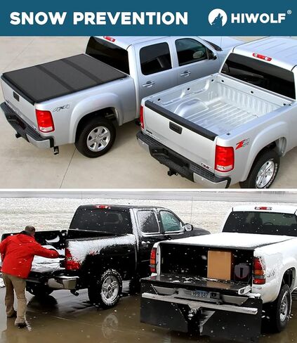 غطاء تونو لسرير الشاحنة الصلب ثلاثي الطي من FRP يناسب 2017-2026 Nissan Titan، Titan XD بدون صندوق Titan مع سرير 6.5 قدم (78.7 بوصة) مع نظام المسار | PRX3 | في الأعلى | in Saudi Arabia