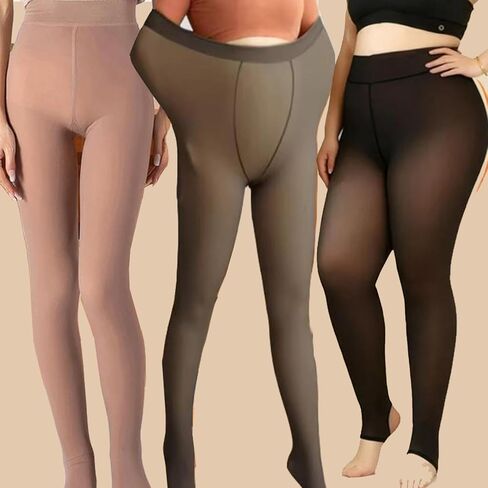 Sexy Translucent Fleece Velvet Tights Pantyhose Thicken Warm Tights for Women Winter Thermal Stocking Leggings,weight 40-70kg in Saudi Arabia