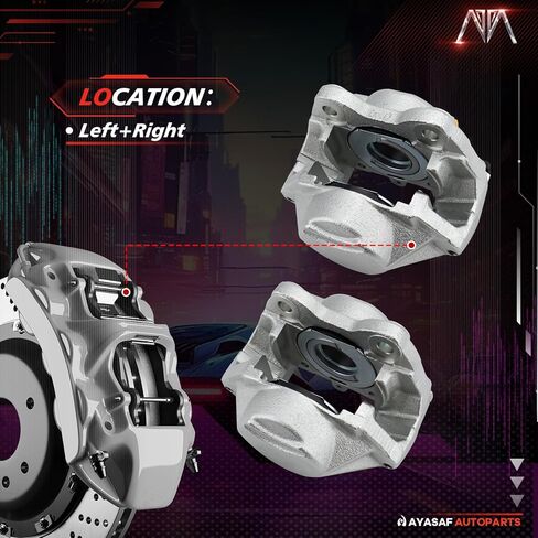 MAYASAF 19338+19339 Front Disc Brake Caliper Left+Right Caliper w/o Pads 1977-1985 Selected for Benz 230/240D/280E(CE)/300(D/CD/TD) in Saudi Arabia