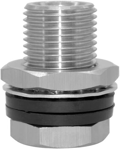 Beduan 2PCS 1/4" NPT Stainless Steel Female Bulkhead Coupler Thru-bulk Pipe Fitting 1-1/2" Length (Full Female Thread) in Kuwait