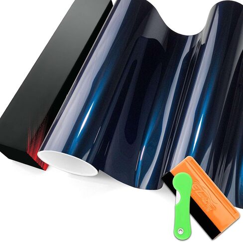 PET Super Gloss Metallic Navy Blue High Glossy Vinyl Wrap Auto Car Sticker Decal Film Sheet Bubble Free Air Release Technology with Tool Set 3FTx5FT in Saudi Arabia