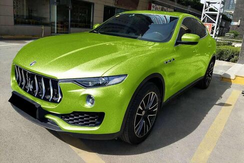 2pcs 4"x8" (10cmx20cm) Sample Gloss Glitter Lime Green Metallic Sparkle Vinyl Wrap Auto Car Sticker Decal Film Sheet Bubble Free Air Release Technology in Saudi Arabia