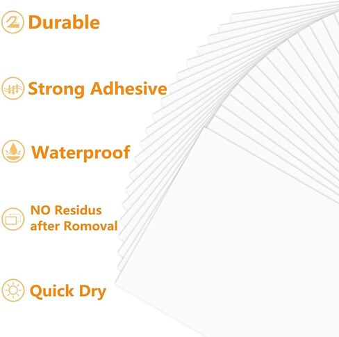 100 ورقة من LabelMore، ورق ملصقات قابل للطباعة، ورقة ورق طابعة لاصقة مقاس 8.5 بوصة × 11 بوصة لطابعات الليزر وطابعات الحبر in Kuwait