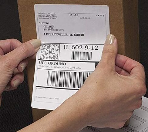 100 ورقة من LabelMore، ورق ملصقات قابل للطباعة، ورقة ورق طابعة لاصقة مقاس 8.5 بوصة × 11 بوصة لطابعات الليزر وطابعات الحبر in Kuwait