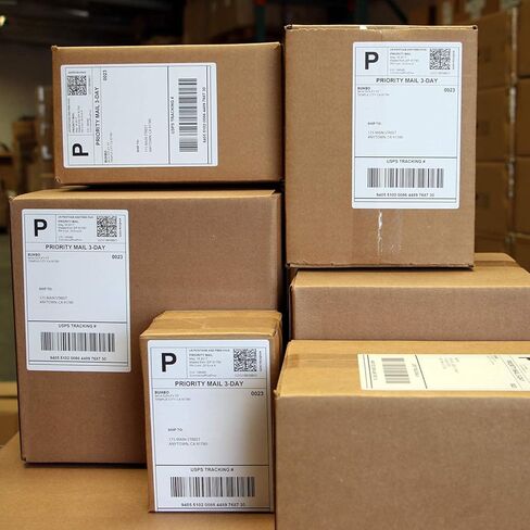 100 ورقة من LabelMore، ورق ملصقات قابل للطباعة، ورقة ورق طابعة لاصقة مقاس 8.5 بوصة × 11 بوصة لطابعات الليزر وطابعات الحبر in Kuwait