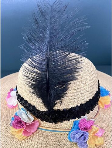 عصابة رأس فلابر للنساء من العشرينيات من القرن العشرين، أغطية رأس من الريش لحفلات غاتسبي، عصابة رأس من الريش لحفلات الهالوين in Kuwait