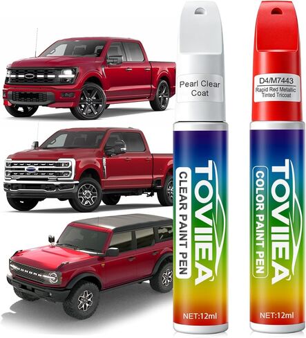 طلاء أسود عقيق معدني (UM/M7414) متوافق مع قلم فورد لإزالة خدوش السيارة 2 في 1، طقم إصلاح خدوش طلاء السيارة للخدوش والرقائق والنكات، مجموعة مكونة من قطعتين in Kuwait