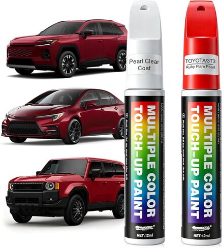 Silver Sky Metallic(1D6) Touch Up Paint Compatible with TOYOTA,2-In-1 Car Scratch Remover Pen,Car Paint Scratch Repair Kit for Scratches,Chips & Nicks,2-PCS SET in Kuwait