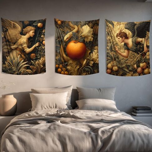 RichIdeas 15x20inches 3 Pieces Mythology Tapestry Renaissance Tapestries Adam and Eve Wall Decor Secret Garden Wall Blanket for Living Room Bedroom College Dorm Decor RITASJ374 in Saudi Arabia