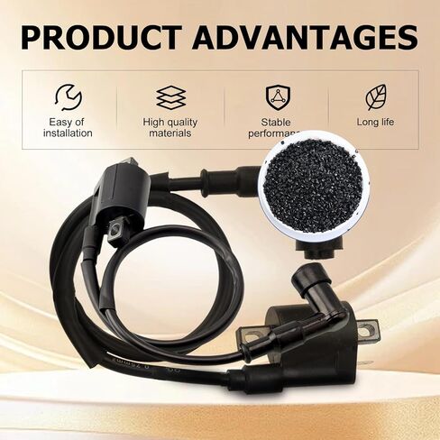 1 PC Racing Ignition Coil, 90 Degree Ignition Coil for CG 125CC 150CC 200CC Accessories, Compatible with 50cc 90CC 110CC 125CC 150CC 200CC 250CC ATV Quad Dirt Bike Go Kart (Black) in Saudi Arabia