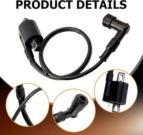 1 PC Racing Ignition Coil, 90 Degree Ignition Coil for CG 125CC 150CC 200CC Accessories, Compatible with 50cc 90CC 110CC 125CC 150CC 200CC 250CC ATV Quad Dirt Bike Go Kart (Black) in Saudi Arabia