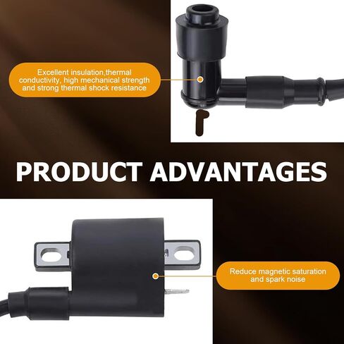 1 PC Racing Ignition Coil, 90 Degree Ignition Coil for CG 125CC 150CC 200CC Accessories, Compatible with 50cc 90CC 110CC 125CC 150CC 200CC 250CC ATV Quad Dirt Bike Go Kart (Black) in Saudi Arabia