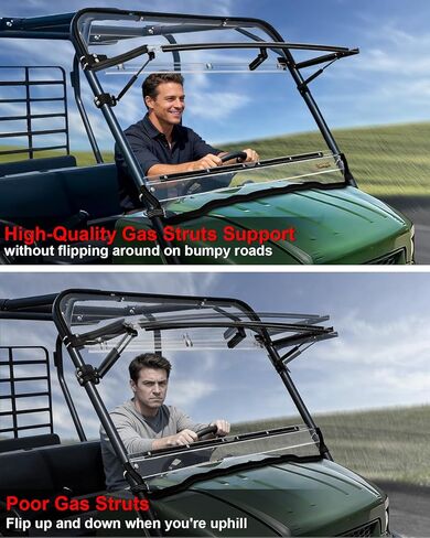 StarknightMT 2-IN-1 Mule 4010 Flip Windshield Compatible with Kawasaki Mule 4000 4010 2009-2026, Windproof Full Windows Scratch Resistant Clear Fold Windscreen in Saudi Arabia