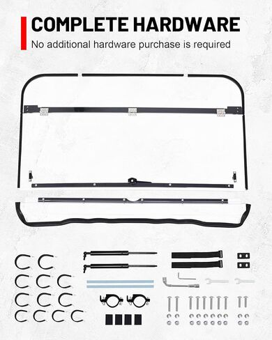 StarknightMT 2-IN-1 Mule 4010 Flip Windshield Compatible with Kawasaki Mule 4000 4010 2009-2026, Windproof Full Windows Scratch Resistant Clear Fold Windscreen in Saudi Arabia