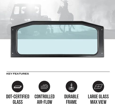 Rear Windshield for Can-Am Defender (2020 - 2025) Shatter Resistant, Easy Install Side by Side Rear Window, Durable, Reliable, UTV Accessories for Rugged Terrain in Saudi Arabia