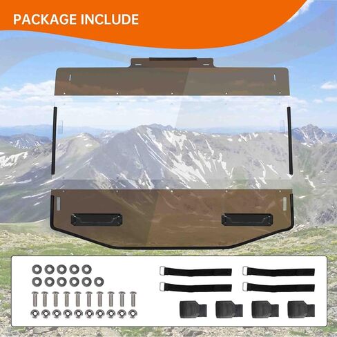Vented Front Windshield Combined Dark Tinted Windscreen Compatible with Polaris RZR XP 1000 / XP 4 1000 2024 Accessories in Saudi Arabia