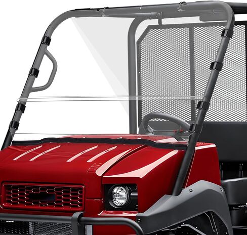 الزجاج الأمامي StarknightMT المقاوم للخدش 4010 متوافق مع Kawasaki Mule 4000 4010 2009-2026، ملحقات UTV للزجاج الأمامي من البولي كربونات المطلية بالصلب الشفاف in Saudi Arabia