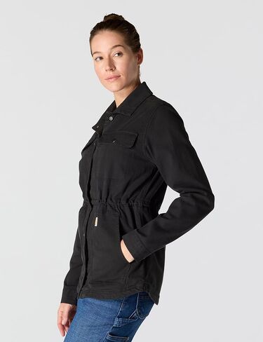 معطف قماشي نسائي من سلسلة ألياف TENCEL من Carhartt، مقاس مريح، أسود، مقاس صغير in Kuwait