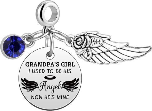 Memorial Gifts for Loss of Grandpa Dangle Charms for Bracelets Necklace In Memory of Grandpa Grandfather Remembrance Keepsake for Granddaughter Grandson Loss of Grandfather Sympathy Jewelry Gifts in Saudi Arabia