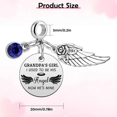 Memorial Gifts for Loss of Grandpa Dangle Charms for Bracelets Necklace In Memory of Grandpa Grandfather Remembrance Keepsake for Granddaughter Grandson Loss of Grandfather Sympathy Jewelry Gifts in Saudi Arabia