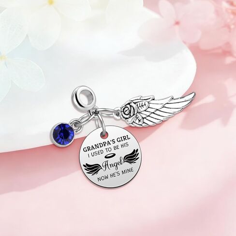 Memorial Gifts for Loss of Grandpa Dangle Charms for Bracelets Necklace In Memory of Grandpa Grandfather Remembrance Keepsake for Granddaughter Grandson Loss of Grandfather Sympathy Jewelry Gifts in Saudi Arabia