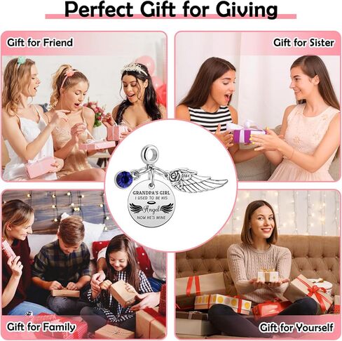 Memorial Gifts for Loss of Grandpa Dangle Charms for Bracelets Necklace In Memory of Grandpa Grandfather Remembrance Keepsake for Granddaughter Grandson Loss of Grandfather Sympathy Jewelry Gifts in Saudi Arabia