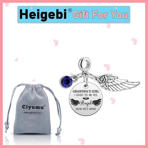 Memorial Gifts for Loss of Grandpa Dangle Charms for Bracelets Necklace In Memory of Grandpa Grandfather Remembrance Keepsake for Granddaughter Grandson Loss of Grandfather Sympathy Jewelry Gifts in Saudi Arabia