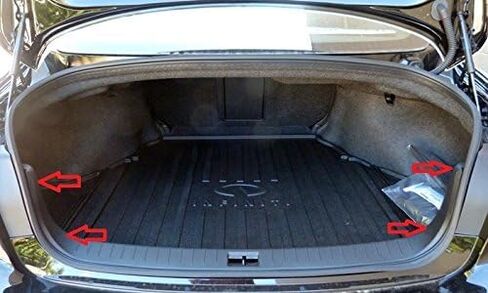 Envelope Style Automotive Elastic Trunk Mesh Cargo Net for Infiniti Q50 2014-2025 - Premium Trunk Organizers and Storage - Luggage Net for Sedan - Best Car Organizer for Infiniti Q50 Hybrid in Saudi Arabia
