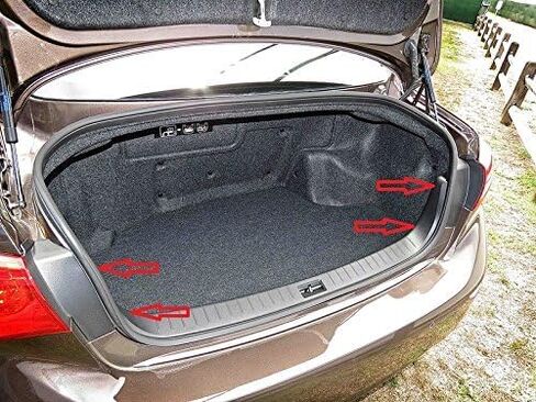 Envelope Style Automotive Elastic Trunk Mesh Cargo Net for Infiniti Q50 2014-2025 - Premium Trunk Organizers and Storage - Luggage Net for Sedan - Best Car Organizer for Infiniti Q50 Hybrid in Saudi Arabia